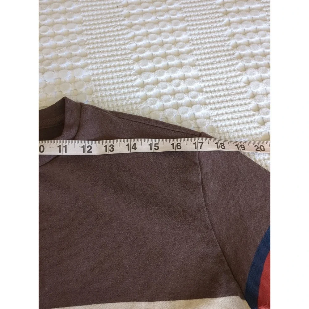 Marine Layer Signature Colorblock Retro Sweater in Brown Sunset Size Small Mens‎